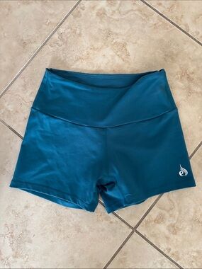 Ryderwear Teal High-Waist Athletic Shorts